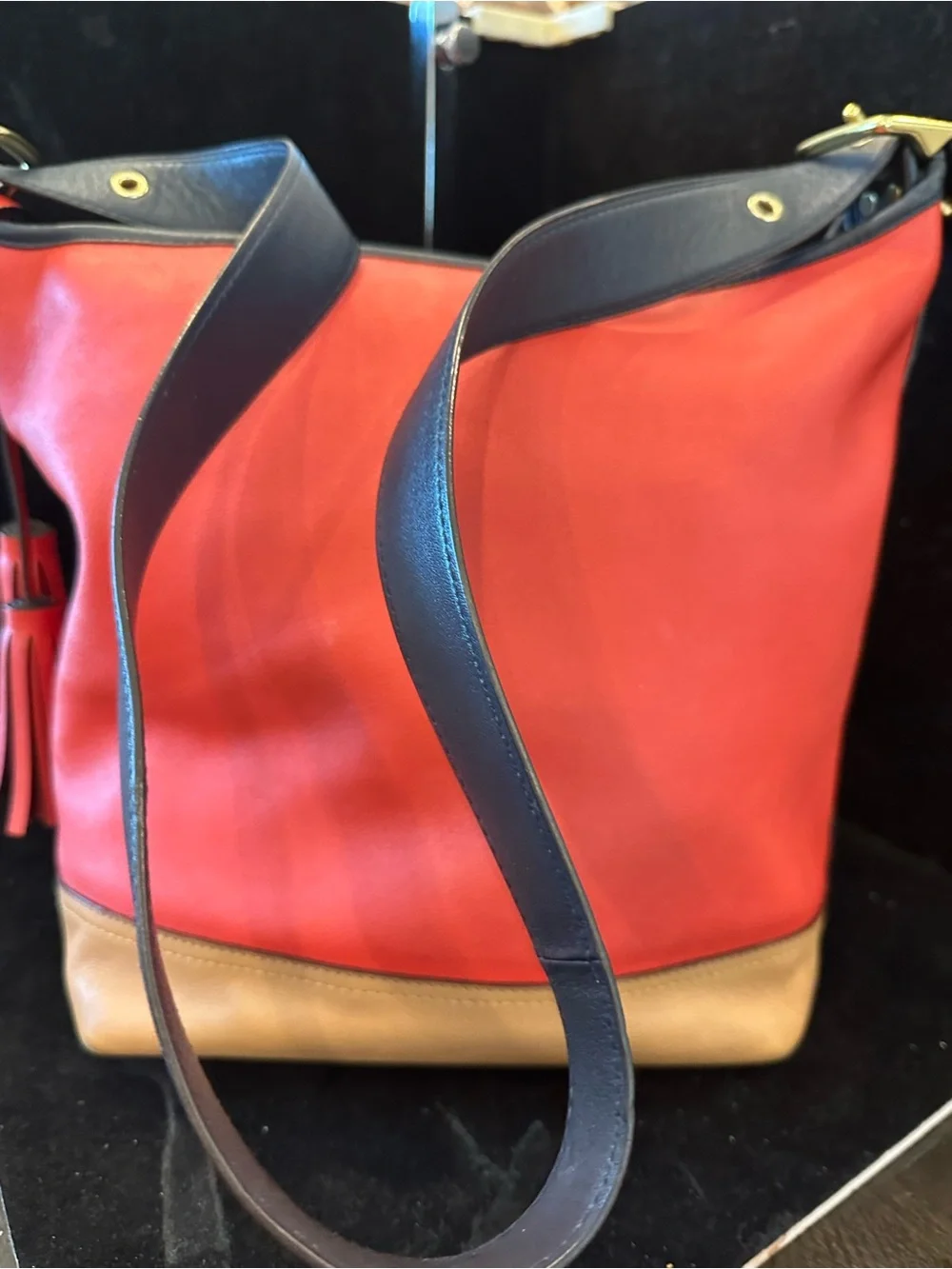 Coach #042 Legacy Colorblock Large Duffel With matching Turnlock wallet